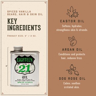 Foto 3 | Foto 3 | Aceite 18.21 Hade Man Made de Vainilla Especiada para Barba Cabello y Piel -60 ml - Venta Internacional