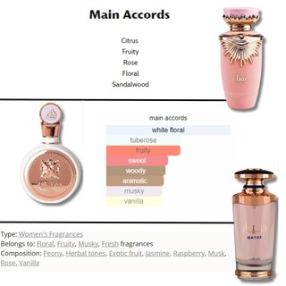 Foto 3 | Foto 3 | Set De Perfume Lattafa Para Mujer 100 Ml (haya, Fakhar, Mayar) - Venta Internacional.