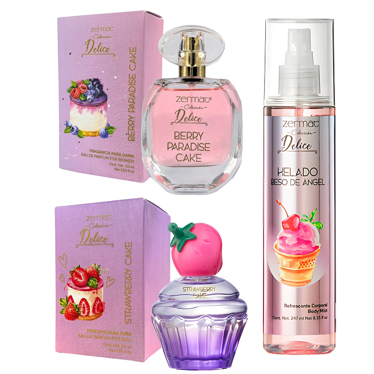 Set Perfumes Zermat Fragancia Dulce Gourmet para Mujer