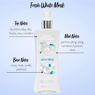Foto 2 | Foto 2 | Perfume Corporal Body Fantasies Fresh White Musk 236 Ml - Venta Internacional.
