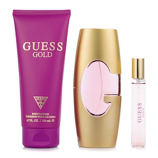 Foto 2 | Foto 2 | Set para Dama Guess Gold EDP 75 ml + Crema Corporal + Perfumero