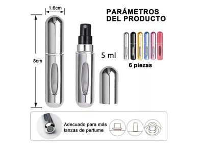 Foto 3 | Foto 3 | Miniatomizador Xtellar 5 Piezas de 5 ml C/U