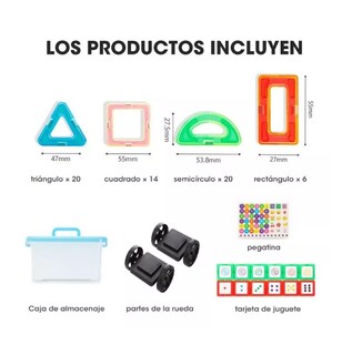 Foto 3 | Foto 3 | Bloques Magnéticos de Construcción Wünd 60 Piezas Multicolor