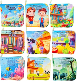 Foto 4 | Foto 4 | Libro De Tela Para Bebés Luulu- Mis Primeras Palabras-selva- Juguete Educativo Para Recién Nacidos.