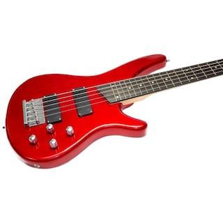 Foto 2 | Foto 2 | Bajo Eléctrico Deviser 5 Cuerdas color Rojo L-b35 Con Funda Cable