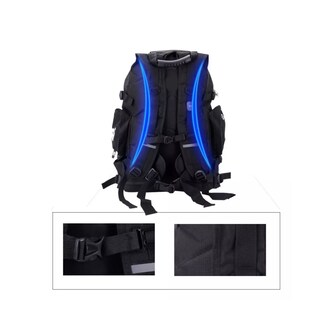 Foto 2 | Foto 2 | Mochila Bolsas Para Patines Gran Capacidad Eo Safe Imports Esi-14462 Negro