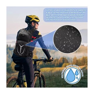 Foto 3 | Foto 3 | Mochila De Ciclismo Deportiva Para Hiking +bolsa Agua 2l Negro Destellos Lab.g Negro