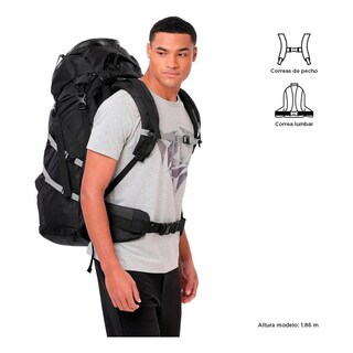 Foto 4 | Foto 4 | Totto Mochila De Viaje Ergonómica Con Correa Lumbar  Bolsillo Removible Y Protector Para Lluvia | Se Amarillo