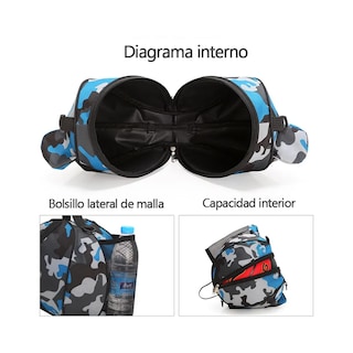 Foto 2 | Foto 2 | Bolsa De Fútbol  Lab.g Impermeable Para Pelota De Fútbol Básquetbol Azul Grisáceo