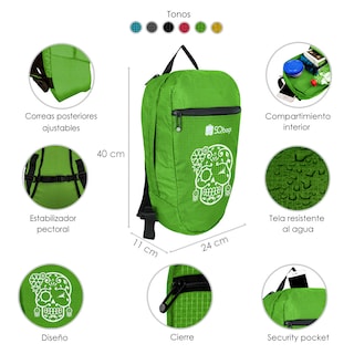 Foto 2 | Foto 2 | Backpack SQbags Fun Day Tour Verde