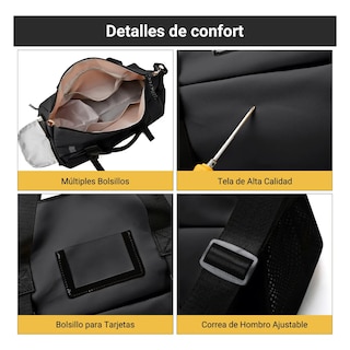 Foto 4 | Foto 4 | Maleta Deportiva Bolsa Gym Viaje Mochila Eo Safe Imports Esi-21326 Negro
