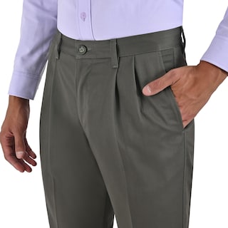 Foto 2 | Foto 2 | Pantalón Casual Yale Con Pinzas Regular Fit Nanotex 0726 Verde Cemento
