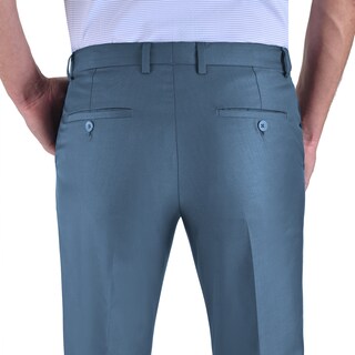 Foto 4 | Foto 4 | Pantalón De Vestir Yale Sin Pinzas Cintura Ajustable Modern Slim Fit 2402 Azul Acero