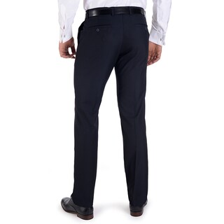 Foto 2 | Foto 2 | Pantalón De Vestir Yale Sin Pinzas Slim Fit 1768 Azul Marino