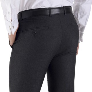 Foto 4 | Foto 4 | Pantalón De Vestir Yale Collection Sin Pinzas Slim Fit 1768 Gris Oxford