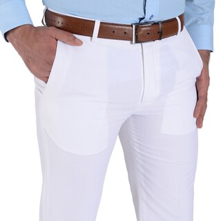 Foto 3 | Foto 3 | Pantalón De Vestir Yale Collection Sin Pinzas Slim Fit 1768 Blanco