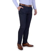 Pantalón De Vestir Yale Sin Pinzas Slim Fit 0422 Azul Marino