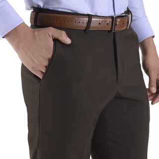 Foto 3 | Foto 3 | Pantalón De Vestir Sin Pinzas Classic Fit 1268 Café