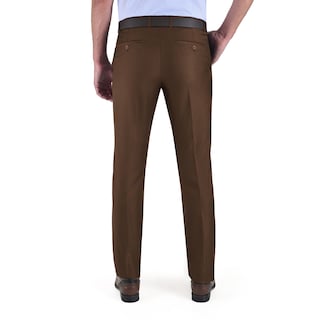 Foto 2 | Foto 2 | Pantalón De Vestir Yale Sin Pinzas Cintura Ajustable Modern Slim Fit 2402 Tabaco