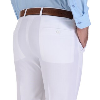 Foto 4 | Foto 4 | Pantalón De Vestir Yale Collection Sin Pinzas Slim Fit 1768 Blanco