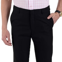 Pantalón De Vestir Yale Sin Pinzas Regular Fit Cintura Ajustable 1768 Negro