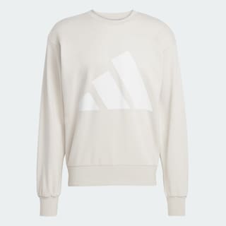 Foto 3 | Foto 3 | Sudadera Essentials Logo Grande Felpa Francesa Adidas Beige Hombre