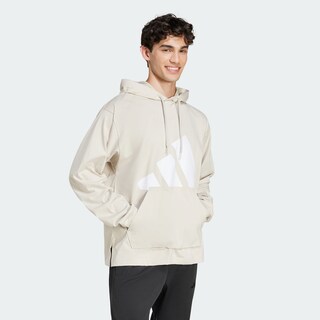 Foto 5 | Foto 5 | Polerón Con Capucha Essentials Logo Grande Tejido Jersey Adidas Beige Hombre