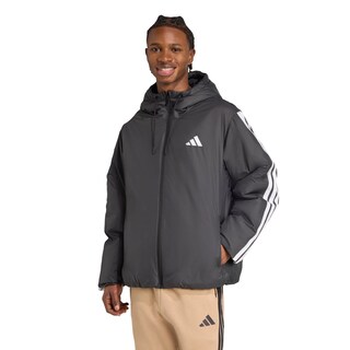 Foto 2 | Foto 2 | Chamarra Con Gorro Térmica Essentials Climawarm 3 Franjas Adidas Negro Hombre
