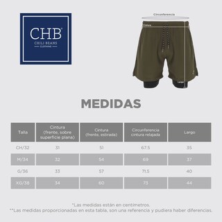 Foto 8 | Foto 8 | Paquete De 3 Shorts Deportivos 2-en-1 Para Hombre Chb Chili Beans Clothing Co.