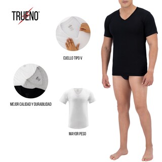 Foto 3 | Foto 3 | Playera Trueno Cuello Redondo De Algodón Color Negro 3 Piezas