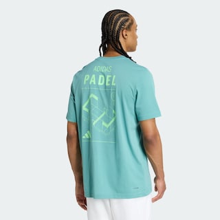 Foto 4 | Foto 4 | Playera Graphic Category Para Pádel Adidas Turquesa Hombre
