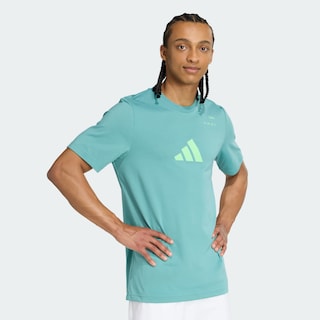 Foto 5 | Foto 5 | Playera Graphic Category Para Pádel Adidas Turquesa Hombre