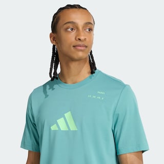Foto 6 | Foto 6 | Playera Graphic Category Para Pádel Adidas Turquesa Hombre