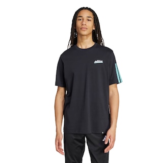 Foto 2 | Foto 2 | Playera Estampada Color Script Adidas Negro Hombre