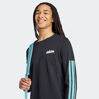 Foto 6 | Foto 6 | Playera De Manga Larga Estampada Color Script Adidas Negro Hombre