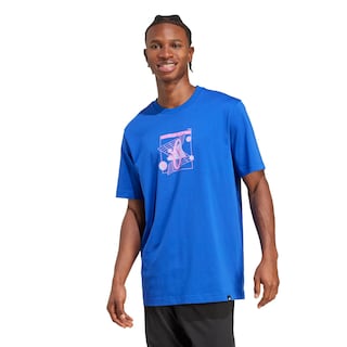 Foto 2 | Foto 2 | Playera Graphic Futurismo Retro Adidas Azul Hombre