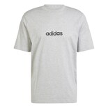 Playera Essentials Linear Single Jersey Adidas Gris Hombre