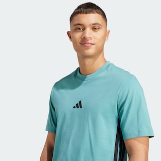 Foto 6 | Foto 6 | Playera Essentials 3 Franjas Tejido Jersey Adidas Turquesa Hombre