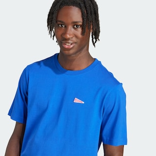 Foto 7 | Foto 7 | Playera Graphic Pennant Trim Adidas Azul Hombre