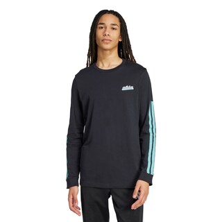 Foto 2 | Foto 2 | Playera De Manga Larga Estampada Color Script Adidas Negro Hombre