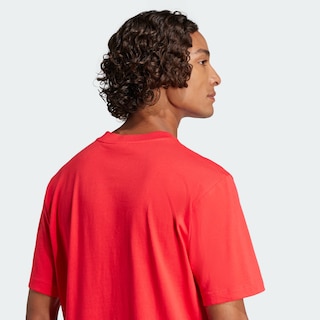 Foto 7 | Foto 7 | Playera Essentials Logo Pequeño Tejido Jersey Adidas Rojo Hombre