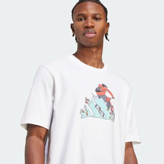 Foto 6 | Foto 6 | Playera Graphic Doodle Hunt Bike Adidas Blanco Hombre
