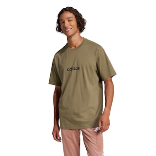 Foto 2 | Foto 2 | Playera Essentials Linear Single Jersey Adidas Verde Hombre