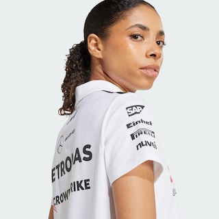 Foto 3 | Foto 3 | Playera Polo Mercedes - Amg Petronas Formula One Team White Adidas Blanco Mujer
