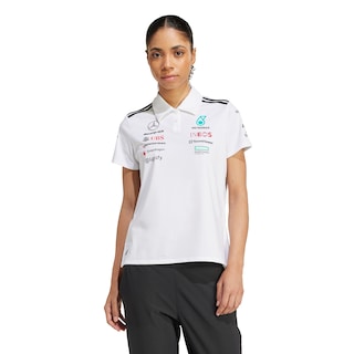 Foto 1 | Foto 1 | Playera Polo Mercedes - Amg Petronas Formula One Team White Adidas Blanco Mujer