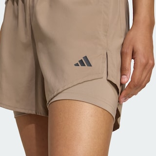 Foto 6 | Foto 6 | Shorts Aeroready 2 En 1 Adidas Café Mujer