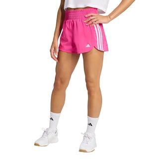 Foto 2 | Foto 2 | Shorts Pacer Training 3 Franjas Tejidos Corte Alto Adidas Rosa Mujer