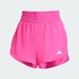 Foto 3 | Foto 3 | Shorts Pacer Training 3 Franjas Tejidos Corte Alto Adidas Rosa Mujer