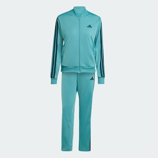 Foto 3 | Foto 3 | Conjunto Deportivo Essentials 3 Rayas Adidas Turquesa Mujer