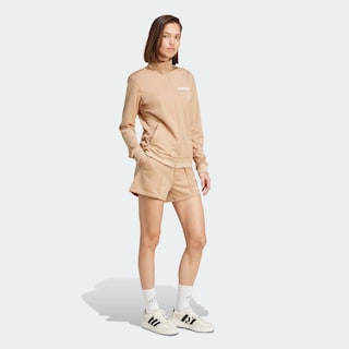 Foto 5 | Foto 5 | Conjunto Essentials Linear Shorts Adidas Café Mujer